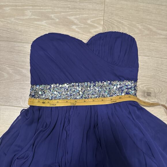 Y2K Vtg Sz 5 Strapless Waist Fairy Prom Party sequin dress Grunge Whimsy - Picture 4 of 7